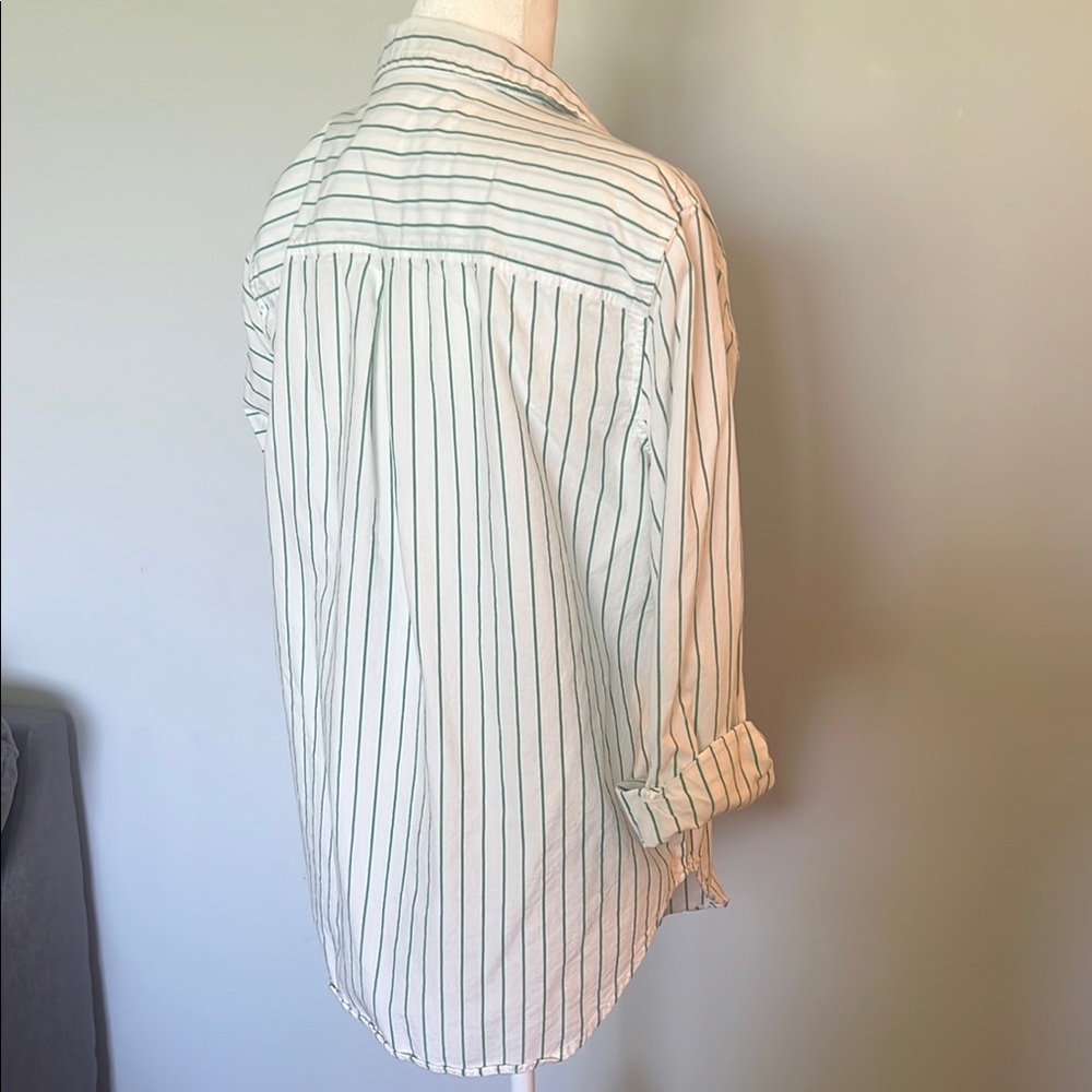 Maurices Green Striped Button-Up Shirt - Picture 3 of 3